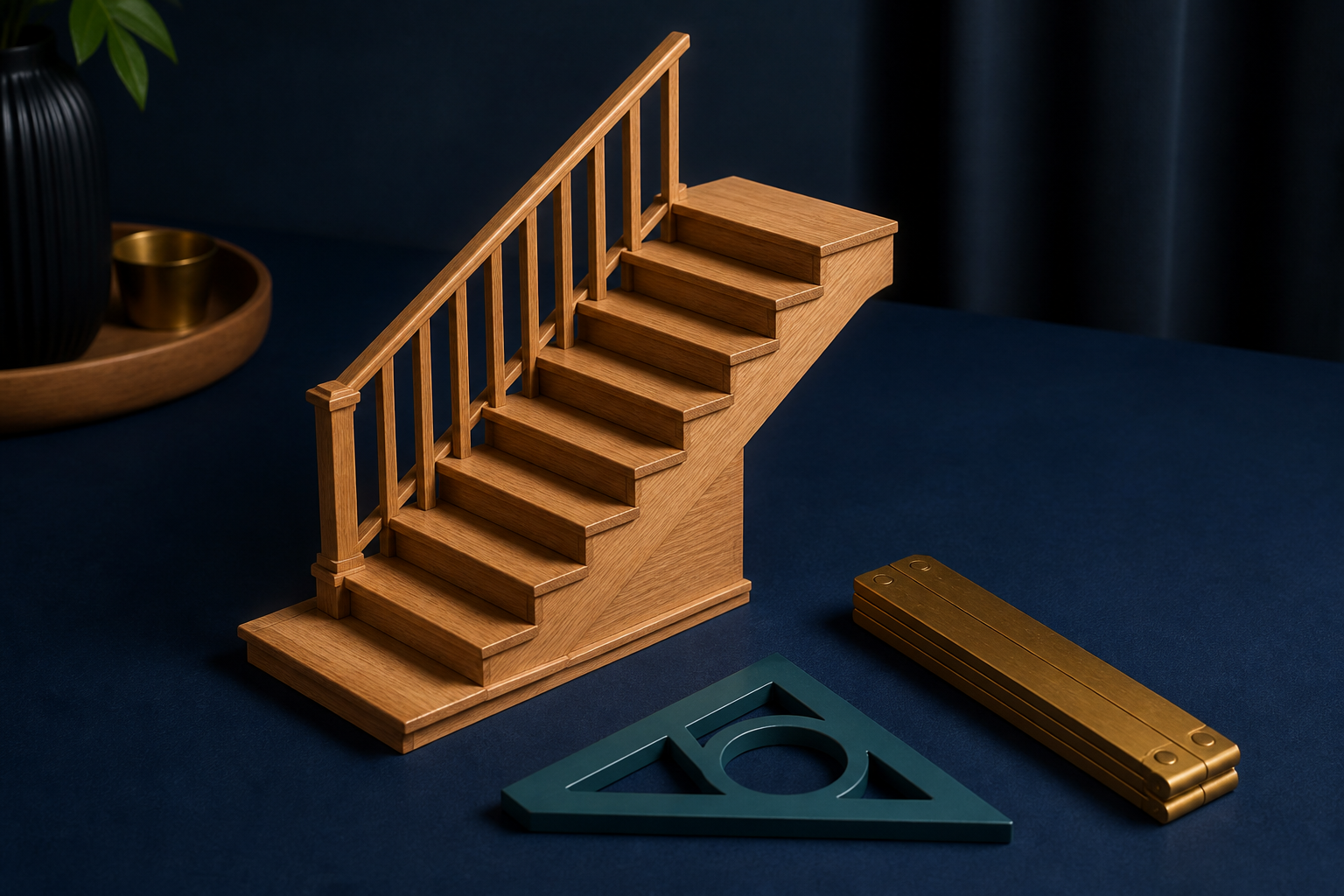 Illustrative Darstellung zum Ratgeberthema Treppenlift-Aufmaß: So wird aus der Treppe ein Fahrweg